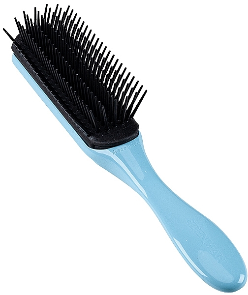Hair Brush D3, blue and black - Denman Original Styler 7 Row Nordic Ice — photo N4