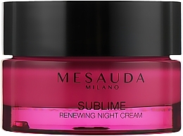 Fragrances, Perfumes, Cosmetics Rejuvenating Night Cream - Mesauda Milano Sublime Renewing Night Cream