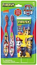 Set - Firefly Paw Patrol Set (tooth/brush/2psc + tooth/paste/75ml + cup/1pcs) — photo N1