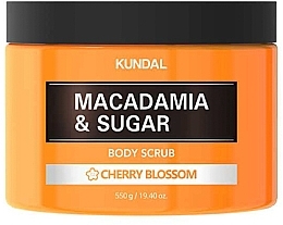 Fragrances, Perfumes, Cosmetics Cherry Blossom Body Scrub - Kundal Macadamia&Sugar Body Scrub Cherry Blossom