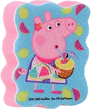 Fragrances, Perfumes, Cosmetics Kids Bath Sponge 'Peppa Pig', Peppa with cocktail, pink - Suavipiel Peppa Pig Bath Sponge