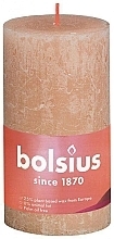 Fragrances, Perfumes, Cosmetics Cylinder Candle Rustic Shine Misty Pink, 130/68 mm - Bolsius Candle