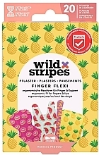 Plasters, 20 pcs - Wild Stripes Plasters Finger Flexi Food — photo N1