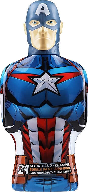 Shampoo-Shower Gel - Marvel Avengers 2 in 1 Shampoo & Shower Gel Captain America — photo N1