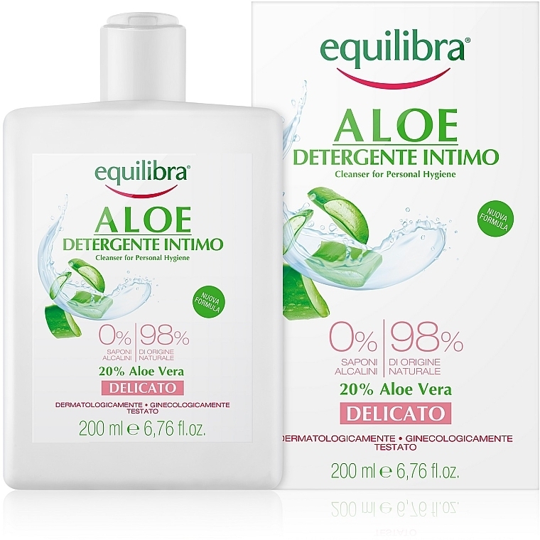 Gentle Gel for Intimate Hygiene - Equilibra Aloe Gentle Cleanser For Personal Hygiene — photo N1