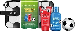 Fragrances, Perfumes, Cosmetics Set - Baylis & Harding Football Blueberry Fizz Stars Wash Bag Gift Set (b/bubbles/100ml + shm/50ml + b/bomb/100g + bag/1pc)