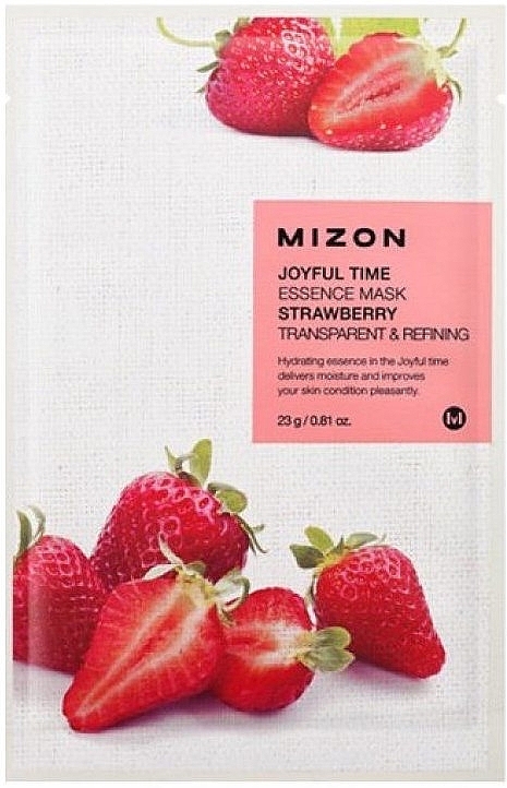 Strawberry Face Sheet Mask - Mizon Joyful Time Essence Mask Strawberry — photo N1