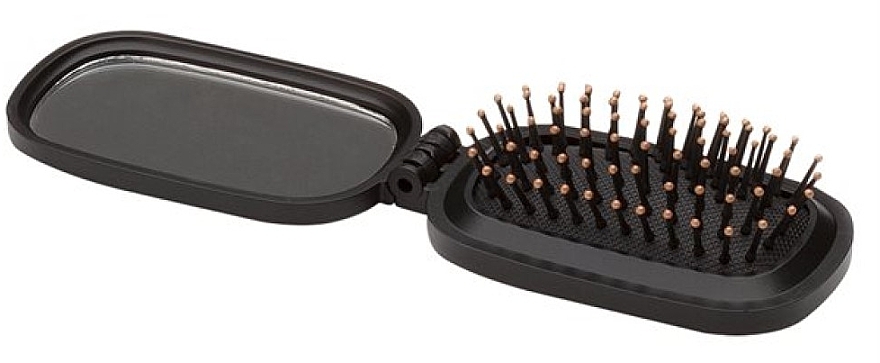 Foldable Hair Brush with Mirror, black - Avon Advance Techniques — photo N1