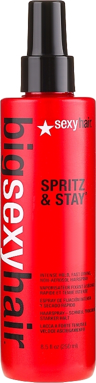 Extra Strong Hold Non-Aerosol Hair Spray - SexyHair BigSexyHair Spritz & Stay Intense Hold Fast Dry Non-Aerosol Hairspray — photo N1