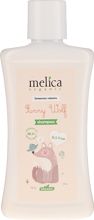 Baby Shampoo "Funny Wolf" - Melica Organic Funny Walf Shampoo — photo N1