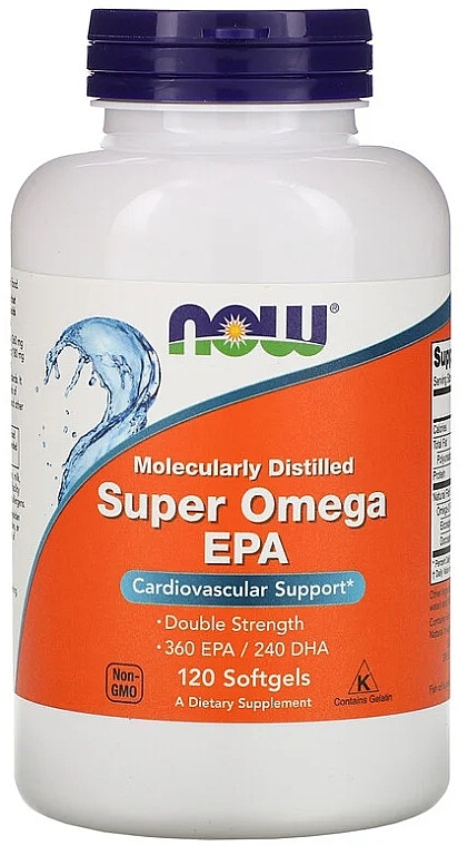 Fatty Acid "Super Omega EPA" - Now Foods Super Omega EPA Double Strength Softgels — photo N1