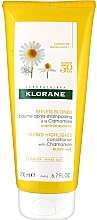 Fragrances, Perfumes, Cosmetics Hair Conditioner - Klorane Blond Highlights Conditioner With Chamomile