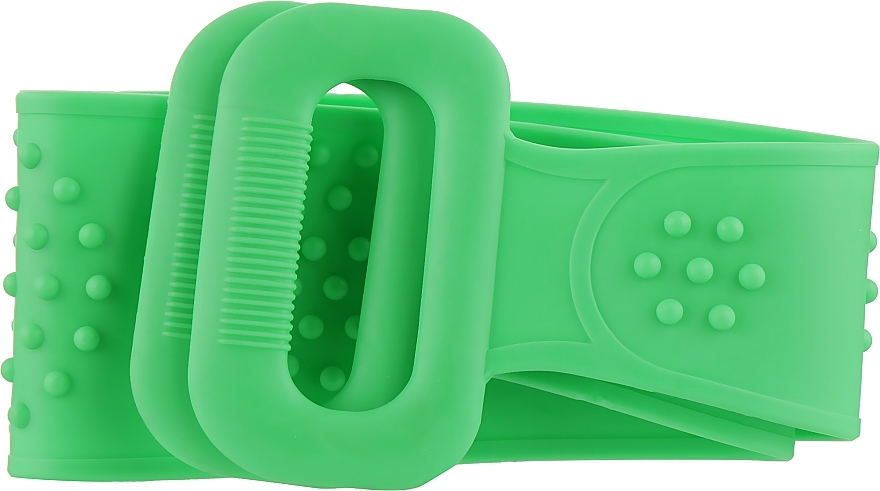 Anti-Cellulite Massager-Washcloth long, green - Soap Stories — photo N3