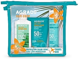 Fragrances, Perfumes, Cosmetics Set - Agrado Sun Care Travel Kit (sun/cr/100ml +a/sun/lot/100ml + f/mist/75ml + bag)