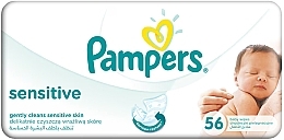 Sensitive Baby Wipes, replaceable unit 56 pcs - Pampers Baby Wipes — photo N2