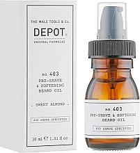 Softening Beard Oil - Depot Shave Specifics 403 Pre-Shave & Softening Beard Oil — photo N2