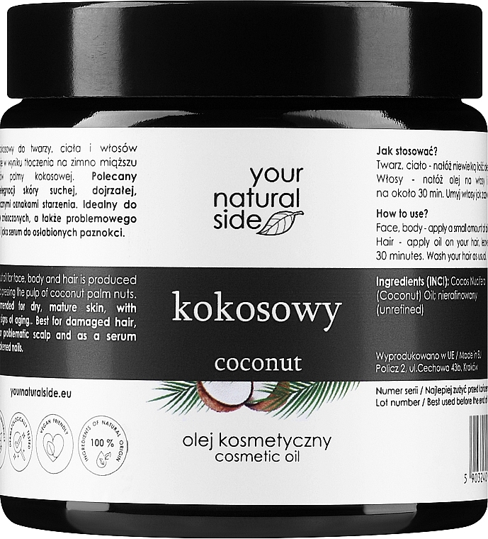 Refined Coconut Body Oil - Your Natural Side Olej  — photo N1