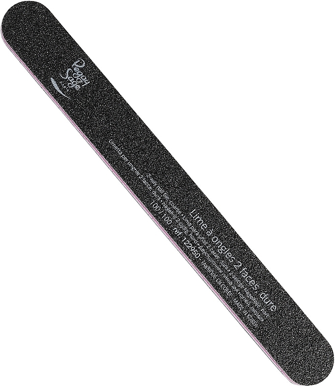 Double-Sided Nail File 100/100, black - Peggy Sage 2-way Washable Nail File  — photo N1