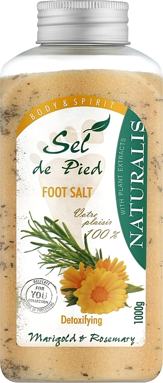 Foot Salt Bath - Naturalis Sel de Pied Marigold and Rosemary Foot Salt — photo N1