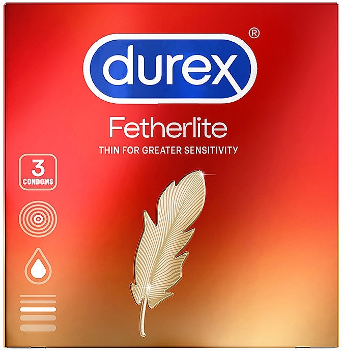 Condoms, 3 pcs. - Durex Fetherlite Condoms — photo N1