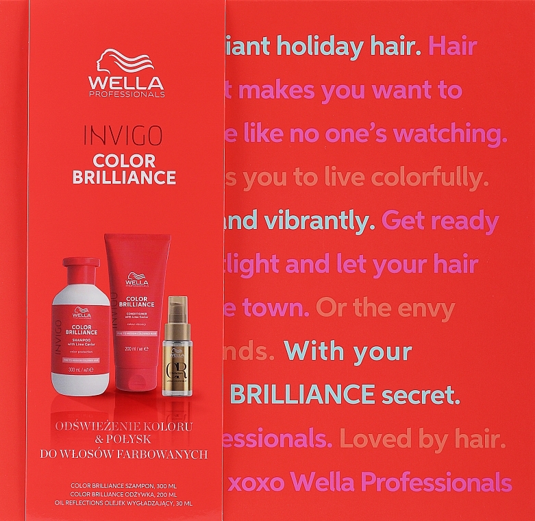 Set - Wella Invigo Color Brilliance (shm/300ml+cond/200ml+h/oil/30ml) — photo N2