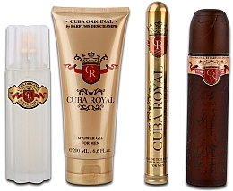 Fragrances, Perfumes, Cosmetics Cuba Royal - Set (edt/100ml + ash 100ml + sh/gel/200ml + edt/15ml)