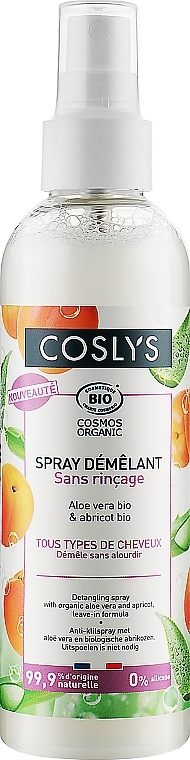 Detangling Hair Spray with Organic Aloe Vera & Apricot - Coslys Demelant Spray Aloe Vera Bio & Abricot Bio — photo N2