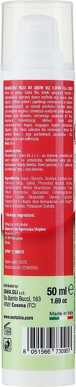 Baby Toothpaste, 0+, "Raspberry" - Azeta Bio Organic Kids Toothpaste Raspberry — photo N2