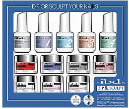 Set, 12 products - IBD Dip & Sculpt Your Nails Kit — photo N1