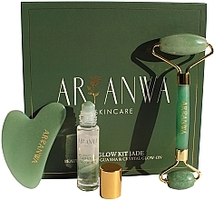 Fragrances, Perfumes, Cosmetics Set - ARI ANWA Skincare The Glow Kit Jade (f/water/10ml + f/roller/1pc + f/massager/1pc)