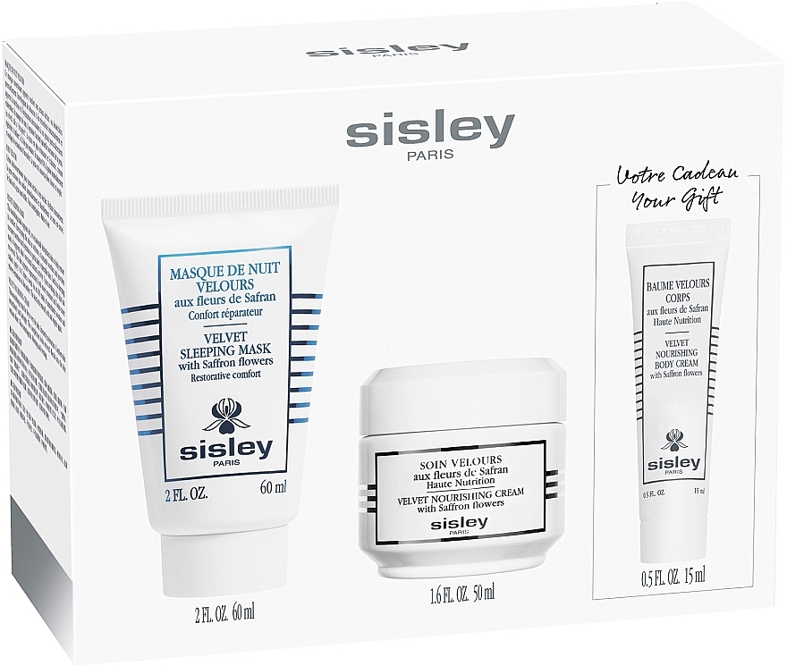 Set - Sisley Velvet Set (f/mask/60ml + f/cr/50ml + b/cr/15ml) — photo N1