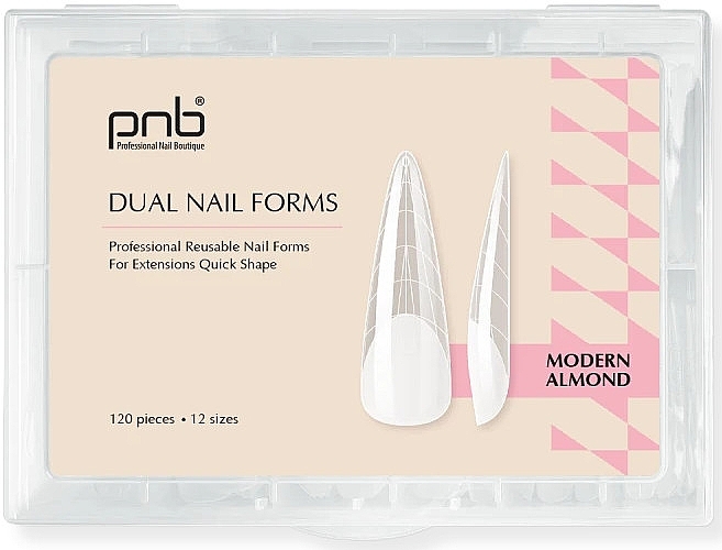 Reusable Almond Upper Nail Forms - PNB Dual Nail Forms Modern Almond — photo N1