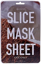 Fragrances, Perfumes, Cosmetics Facial Sheet Mask "Coconut" - Kocostar Slice Mask Sheet Coconut