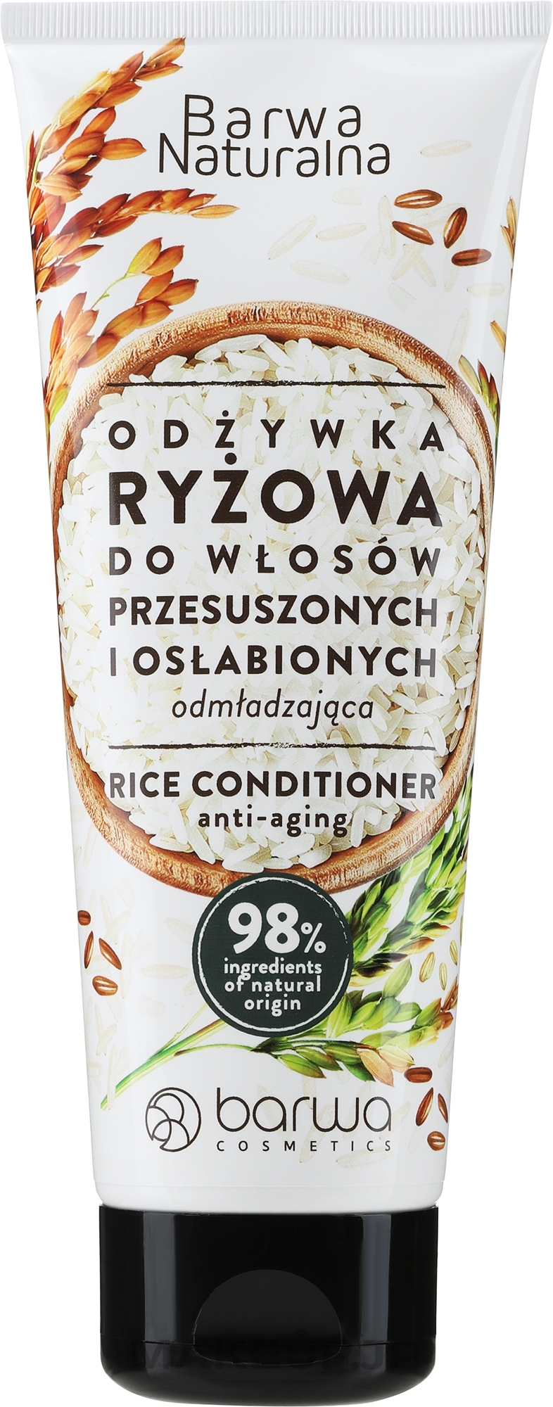 Rejuvenating Rice Conditioner for Dry & Weakened Hair - Barwa Naturalna Tube — photo 200 ml