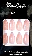 Almond Nail Tips, 24 pcs. - Deni Carte Nails 7059 — photo N1