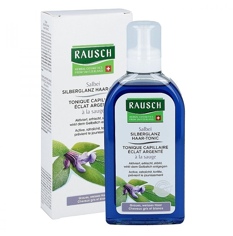 Toner for Grey & Bleached Hair - Rausch Sage Silver-Shine Hair Tonic — photo N1