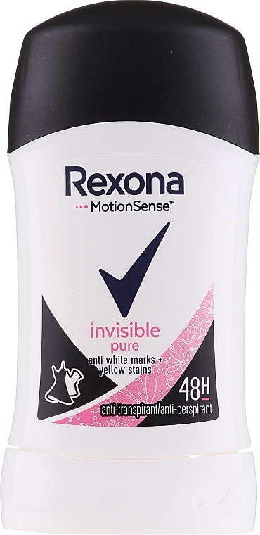 Women Deodorant Stick "Invisible Pure" - Rexona MotionSense Woman — photo N1