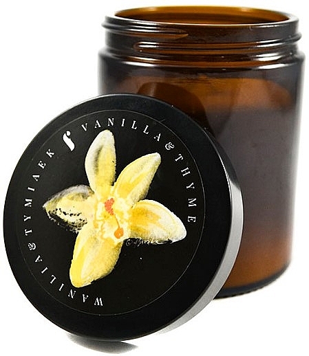 Vanilla & Thyme Scented Candle in Jar - Flagolie Fragranced Candle Vanilla And Thyme — photo N1