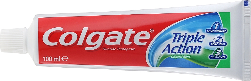 Toothpaste "Triple Action" - Colgate Triple Action Original Mint — photo N2