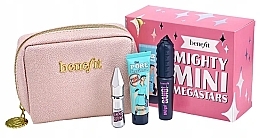 Fragrances, Perfumes, Cosmetics Set - Benefit Mighty Mini Megastar (gel/mini/1.5g + primer/mini/7.5ml + mascara/mini/4g + bag)