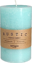 Fragrances, Perfumes, Cosmetics Scented Candle, 7x11,5 cm, turquoise - Artman Rustic