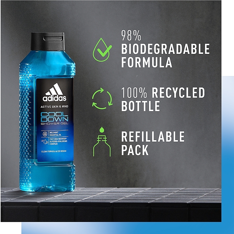 Shower Gel - Adidas Active Skin & Mind Cool Down Shower Gel — photo N5