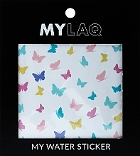 Nail Stickers, colored butterflies - MylaQ — photo N1