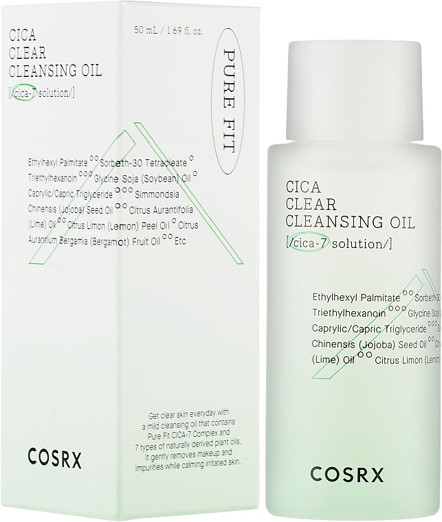 Hydrophilic Face Oil - Cosrx Pure Fit Cica Clear Cleansing Oil — photo N2