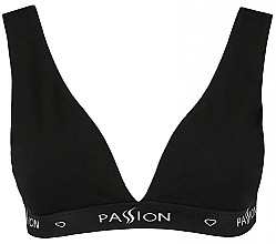 Fragrances, Perfumes, Cosmetics Cotton Sport Top with Deep Neckline PS015, black - Passion