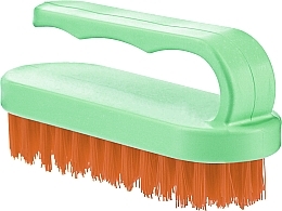 Small Hand & Nail Brush, green-orange - LULA — photo N1