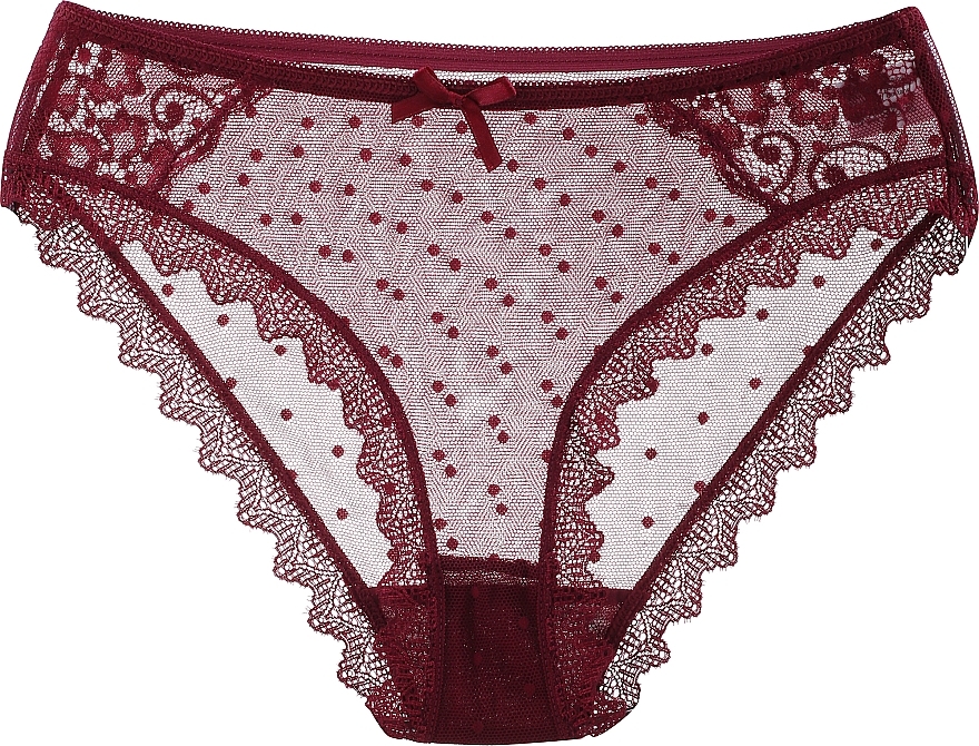 Lace Bikini Panties, cherry - Moraj — photo N1