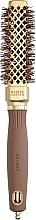 Blowout Brush, 20 mm - Olivia Garden Expert Blowout Straight Wavy Bristles Gold & Brown — photo N1