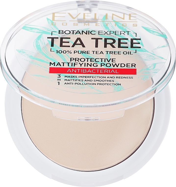 Mattifying Antibacterial Face Powder - Evelive Cosmetics Botanic Expert Tea Tree Protective Mattifying Antibacterial Powder — photo N2