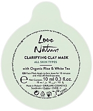 Fragrances, Perfumes, Cosmetics Rice & White Tea Cleansing Mask - Oriflame Love Nature Clarifying Clay Mask All Skin Types